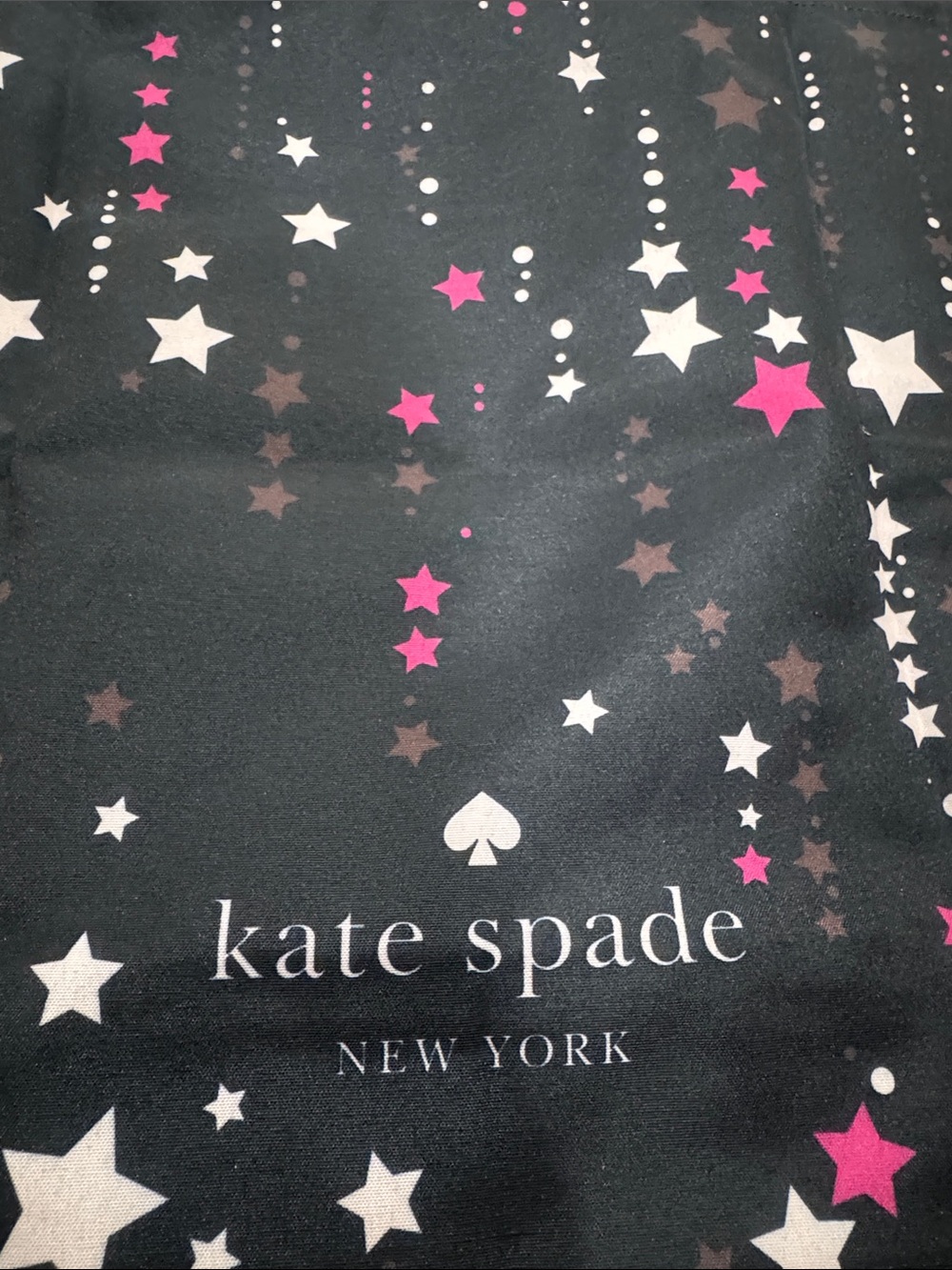 kate spade Black Tote with Pink and White Star Print - Picture 3 of 6